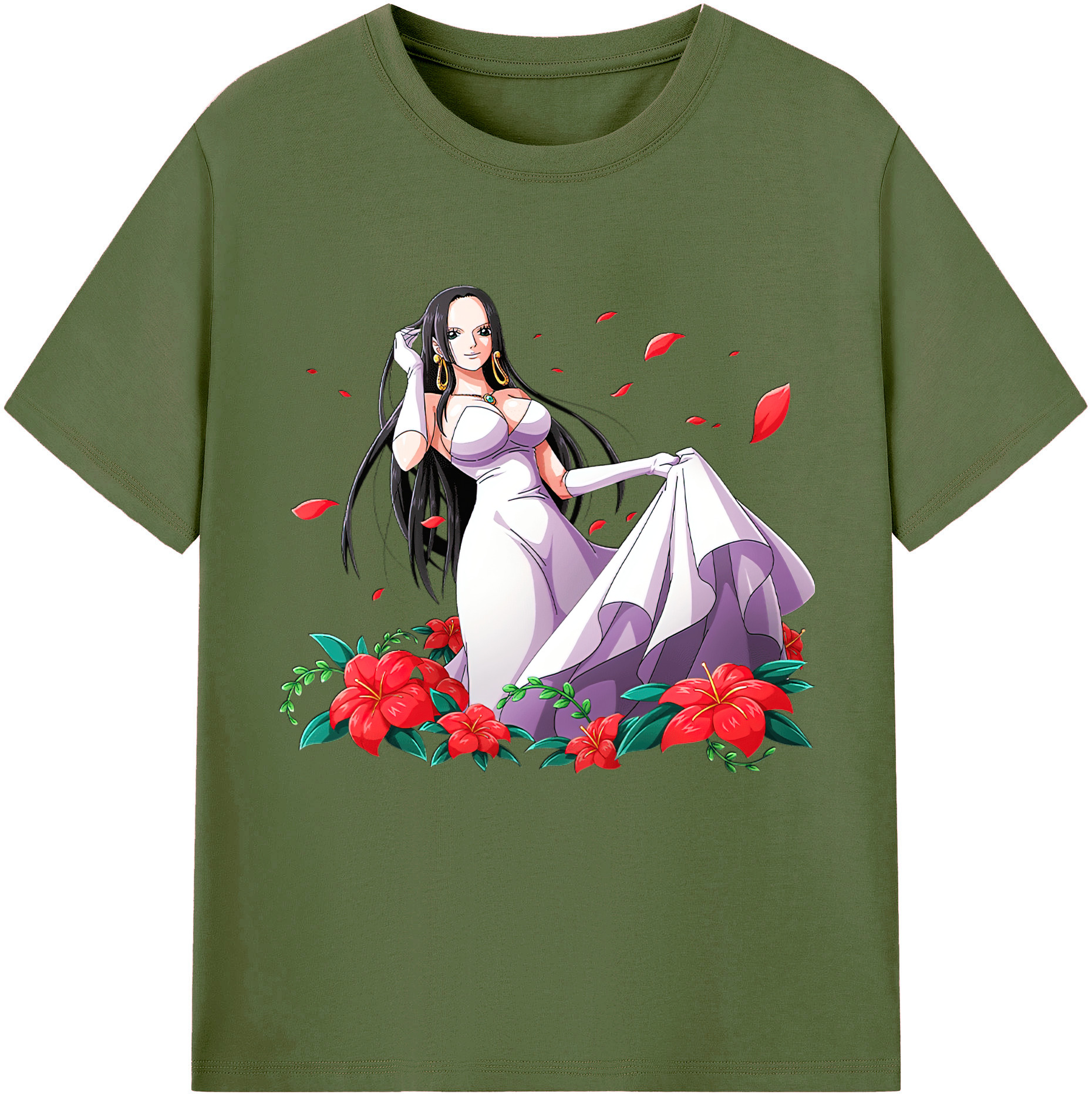 ワンピース ボア・ハンコック ONE PIECE Boa·Hancock 綿100％半袖Tシャツ（フロントプリント）